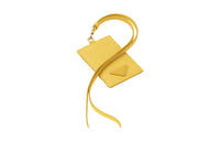 PRADA Saffiano Leather Card Holder Women's Yellow