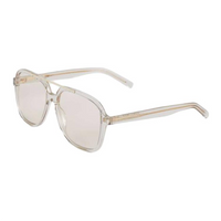 SAINT LAURENT Acetate Metal Aviator Sunglasses Men's Transparent