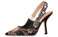 DIOR J'Adior Slim Heel High Heels 10cm Women's Black Brown