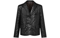 LOUIS VUITTON Pinstripe Leather Blazer