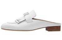 HERMES Wrap-toe Slippers Women's White