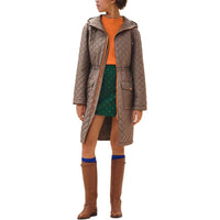 HERMES Coats Women's Gray