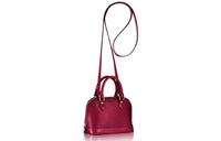 LOUIS VUITTON Alma Leather Dome Bag Handbag Handbag Women's Red