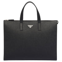 PRADA Saffiano Leather Tote Bag, Shopping Bag, Handbag Men's Black