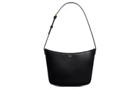 CELINE Croque Cow Leather Handbag, Shoulder Bag Women's Black