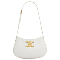 CELINE Cow Leather Handbag, Shoulder Bag Women's White