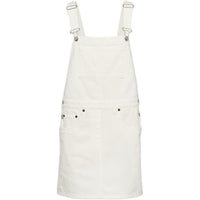 PRADA Triangle-Logo Denim Overall Mini-Dress