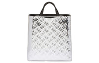 PRADA Leather Tote Bag Shopping Bag Handbag Regular Men's Silver