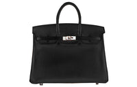 HERMES Birkin TN Leather Handbag Women's Black