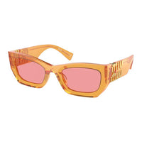 MIU MIU Acetate Square Sunglasses Women's Yellow