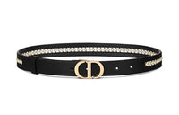 DIOR Leather Belts Women's Black