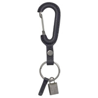 Loro Piana Cow Leather Brass Leather Keychains Men's Marine Blue