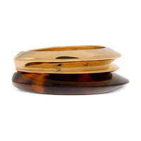 SAINT LAURENT Tortoiseshell Cuff Bracelet