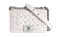 CHANEL Lambskin Flap Bag, Chain Bag, Crossbody Bag, Shoulder Bag Women's White