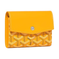 GOYARD Canvas With Calfskin Wallet Unisex Yellow