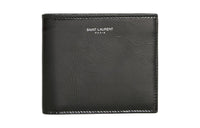 SAINT LAURENT Leather Wallet Men's Black