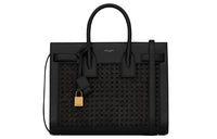 SAINT LAURENT Leather Shoulder Bag Crossbody Bag Handbag Small Size Women's Black
