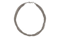 SAINT LAURENT Brass Tin Necklaces Women's Silver