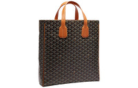GOYARD Voltaire Canvas With Leather Shoulder Bag, Handbag Women's Black Umber