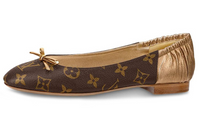 LOUIS VUITTON Joy Monogram Casual Single Shoes Women's Gold Brown