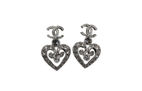 CHANEL Metal Stud Earrings Women's Silver