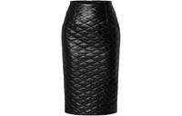 LOUIS VUITTON Malletage Leather Pencil Skirt