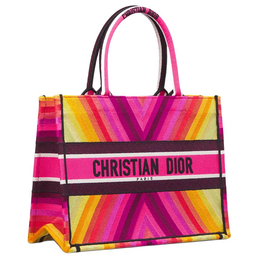 DIOR Miss Dior Cotton Tote Bag, Shopping Bag, Handbag Medium Size Women's Multicolor
