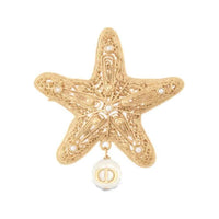 DIOR Resin Metal Brooches Women's Gold