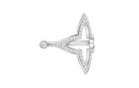 LOUIS VUITTON Ombre Blossom Open Ring White Gold And Diamonds