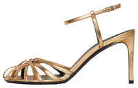 CELINE Triomphe One Strap Sandals Women's Gold