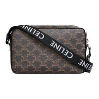 CELINE Triomphe Cow Leather Camera Bag, Shoulder Bag, Crossbody Bag Medium Size Men's Brown