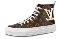 LOUIS VUITTON Stellar High-Top Skateboard Shoes Women's Brown