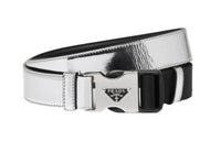 PRADA Leather Belts Men Silver
