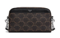CELINE Cow Leather Bowling Bag, Crossbody Bag, Shoulder Bag Men's Black