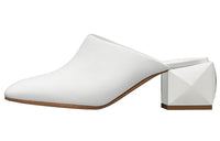 HERMES Closed Toe Slippers Women's White