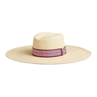 HERMES Straw Straw Hat Women's Yellow/Fuchsia