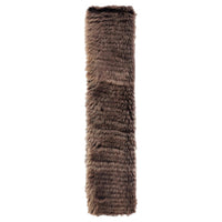 SAINT LAURENT Cashmere Sheep Fiber Knit Scarves Unisex Brown