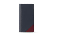 LOUIS VUITTON Cow Leather Wallet Regular Men's Dark Blue/Burgundy