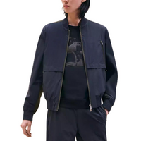 HERMES Jackets Coats Men's Marine Blue
