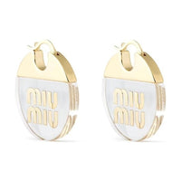 MIU MIU Metal Earrings Women's Gold