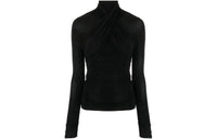 SAINT LAURENT Semi sheer Roll neck T shirt