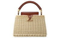 LOUIS VUITTON Crocodile Leather Capusin Handbag Women's Natural & Brown