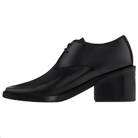 LOUIS VUITTON Chunky Heel High Heels 6cm Women's Black