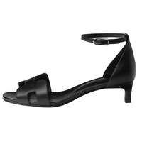 HERMES Joy Strap Sandals 4cm Women's Black