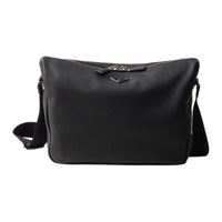 PRADA Leather Crossbody Bag, Shoulder Bag Men's Black