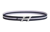 HERMES Belt Unisex Black/Purple Width: 3.2cm