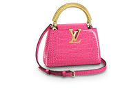 LOUIS VUITTON Capucines Crocodile Leather Capusin Shoulder Crossbody Handbag Mini Women's Pink