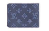 LOUIS VUITTON Multiple Wallet Monogram Shadow Navy Blue