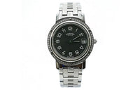 HERMES Clipper Collection Wrist Watch Quartz Movement Alloy Strap 18mm Black Dial Unisex YPSBB196530