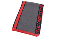 LOUIS VUITTON Plush Yarn Scarf Men's Gray